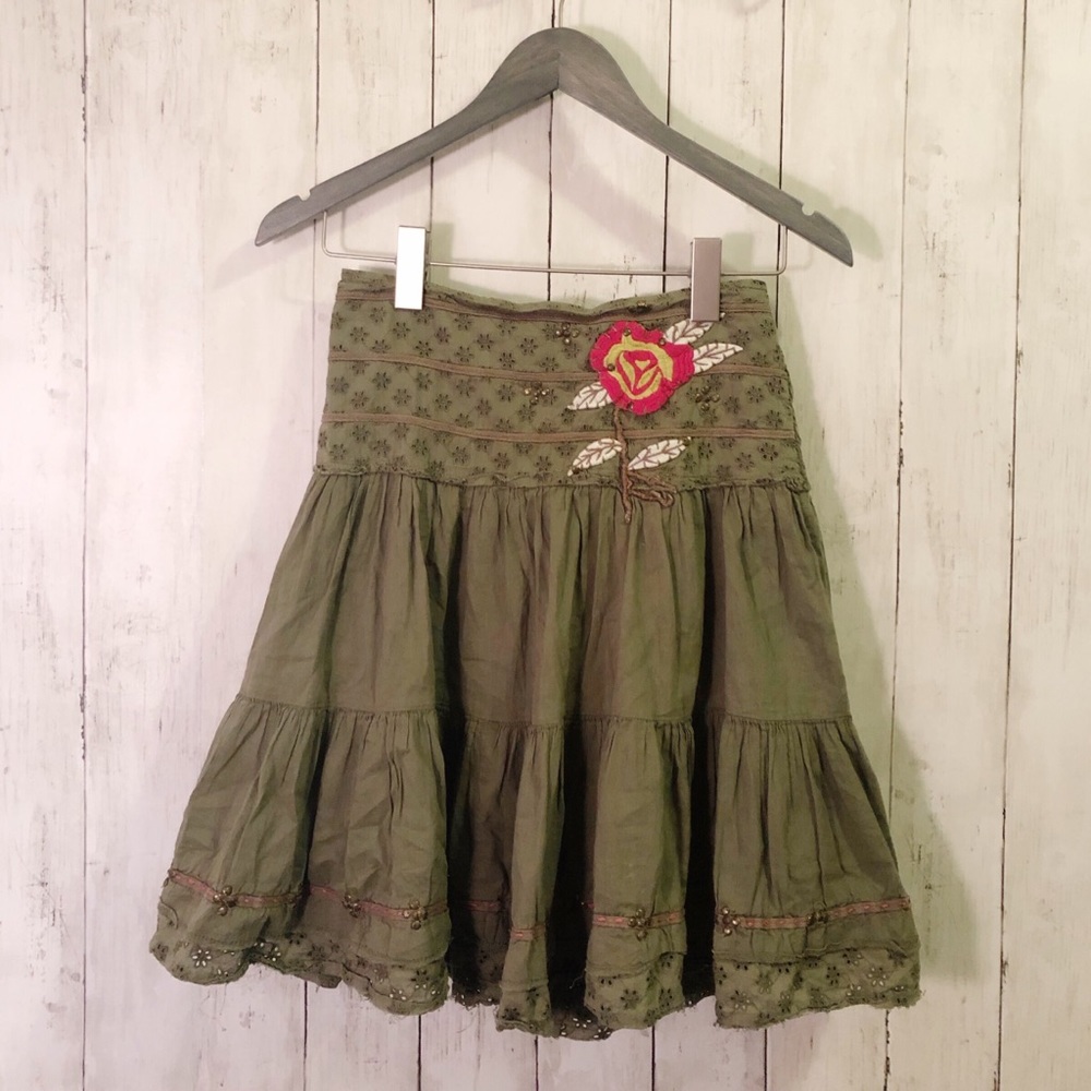 Free People Wild Rose Boho Skirt